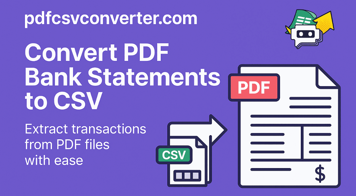 PDF to CSV conversion process visualization